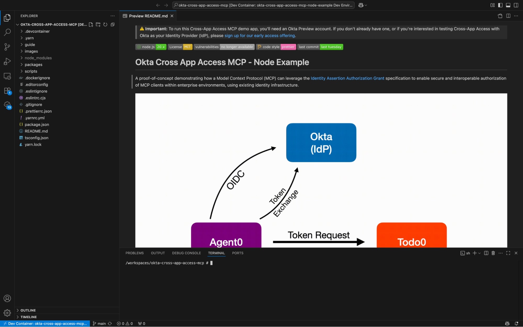 Open project in VS Code Dev Container for local development